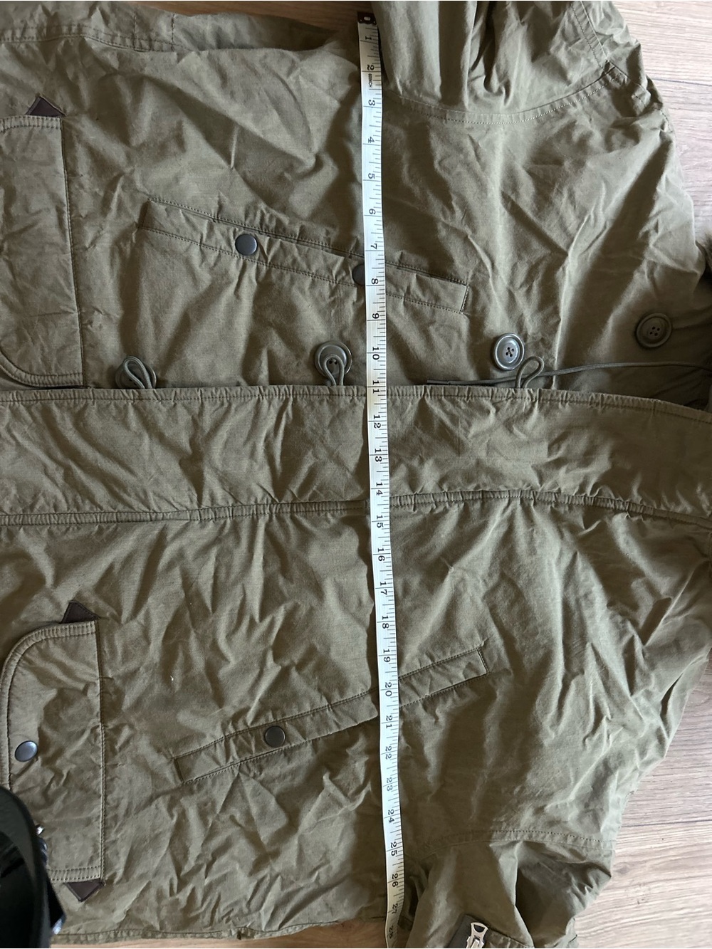 R13 Olive Green Parka Coat with Faux Fur Trim - Picture 7 of 7